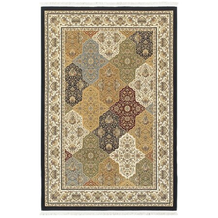 Oriental Weavers 5 ft. 3 in. x 7 ft. 6 in. Masterpiece Traditional Area Rug, Navy M1331X160230ST